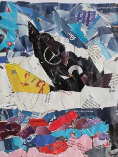 Künstler unbekannt - CDF und mein Eismeer (Collagetechnik, Jahrgang 9)